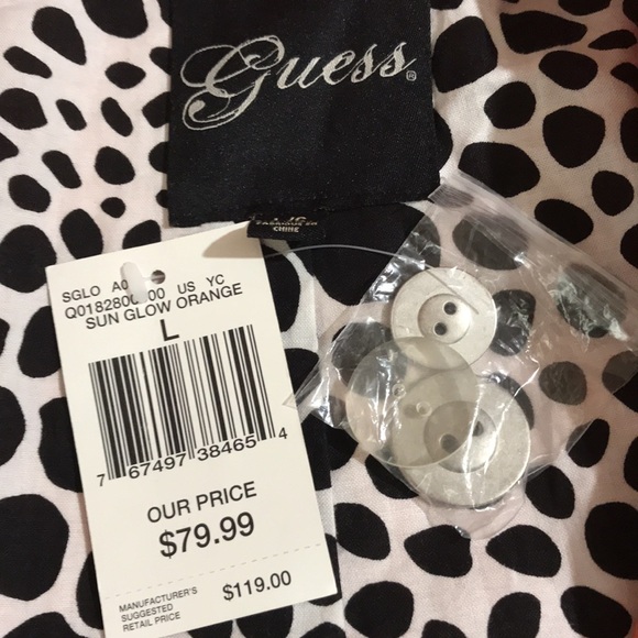 GUESS Trench Coat size L NWT - Picture 12 of 12